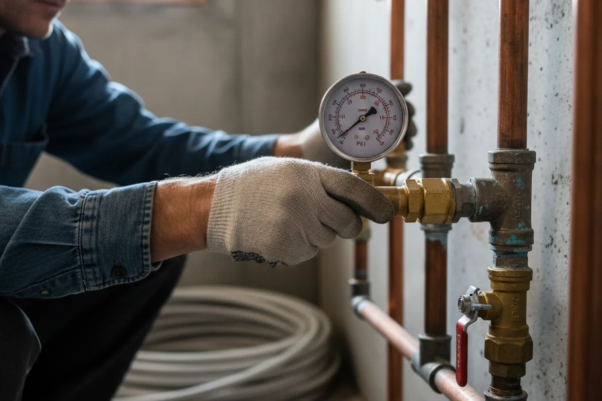 Pressure testing a repaired line during Water Line Repair in Playa Del Rey